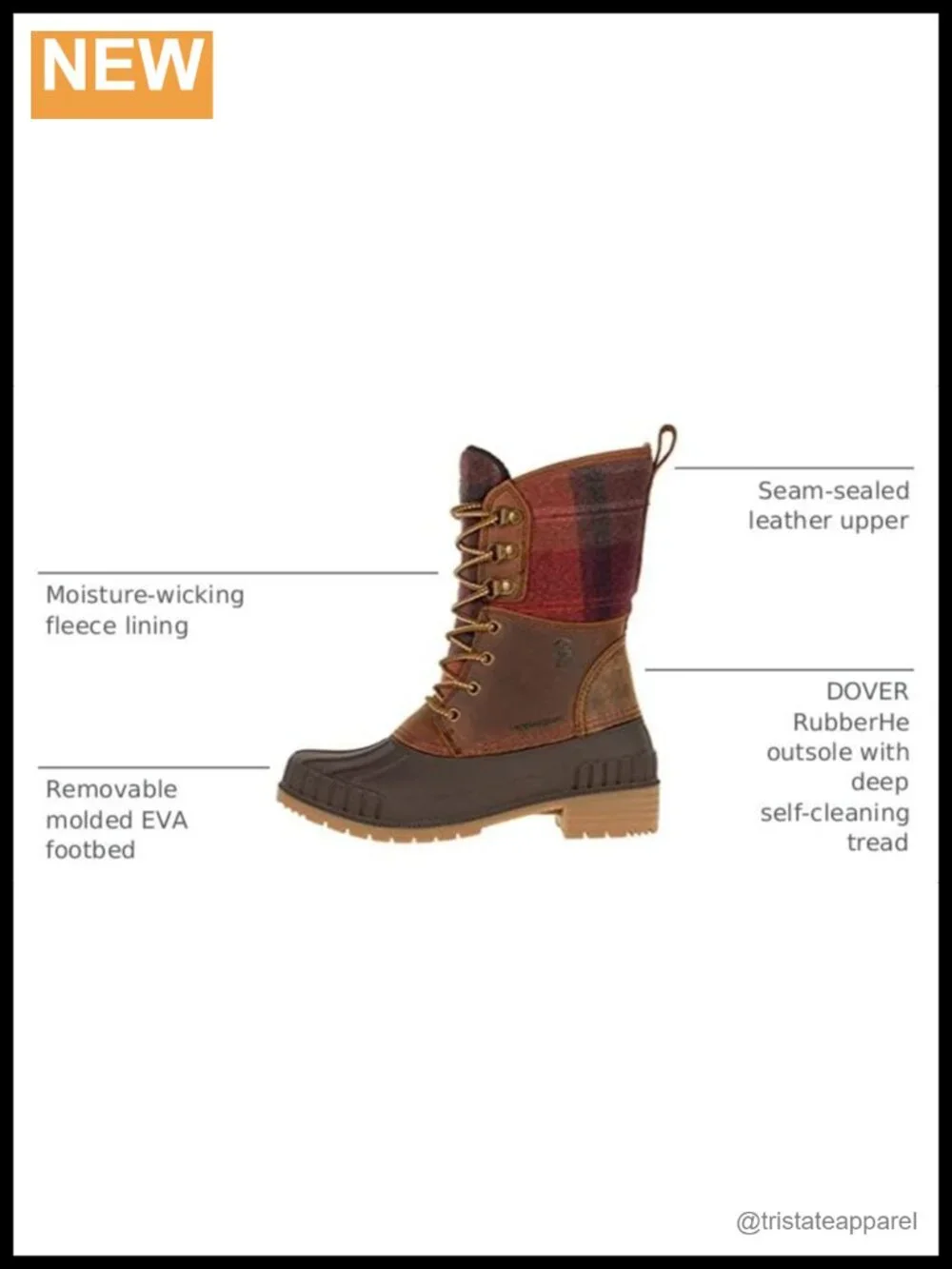 Waterproof Insulated Winter Snow Boots Lace Up Mid Calf Women's